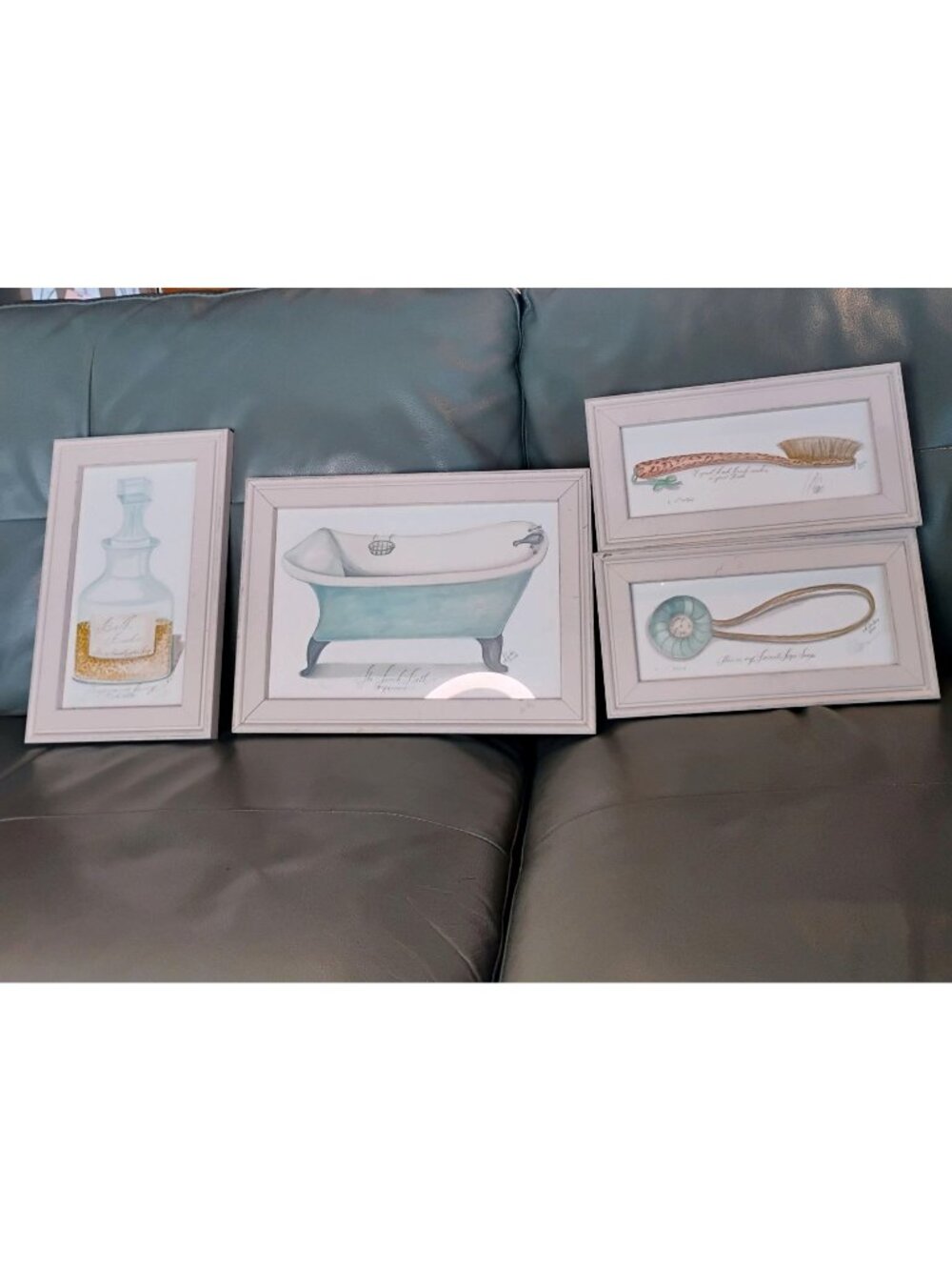Kolene Spicher Art Framed Bathroom Prints Signed Numbered Set of 4
